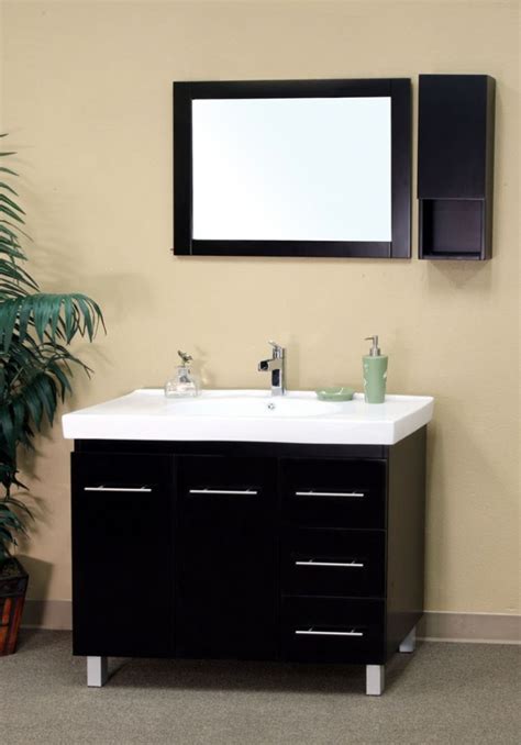 Accessories in picture not included. 40 Inch Single Sink Bathroom Vanity in Black