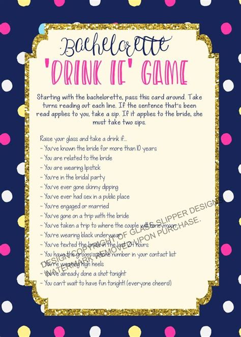 Printable Bachelorette Game Bachelorette Drinking Game Bachelorette Party Game Drink If
