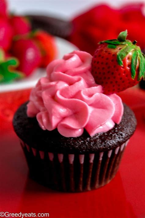 Rich chocolate cupcakes are perfectly tender and moist. Easy chocolate cupcakes with strawberry frosting using ...