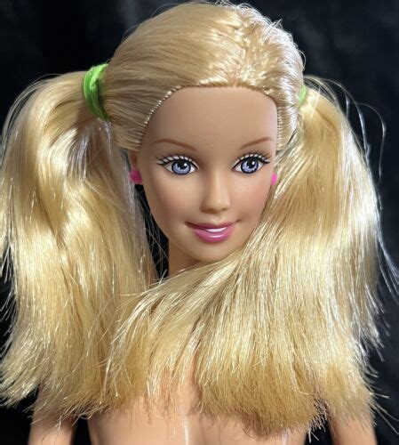 Nude Mattel Barbie Blonde Hair Blue Eyes Bendable Knees For Ooak