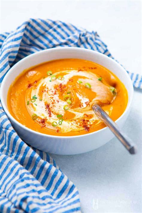 Sweet Potato And Red Pepper Soup A Quick And Completely Healthy Soup