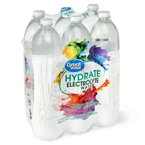 Great Value Hydrate Electrolyte Water 1l 6 Count