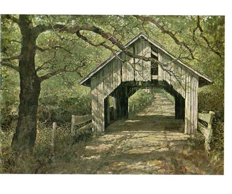 The Fairfax Village Bridge In Vermont Painted By Eric Sloane Etsy