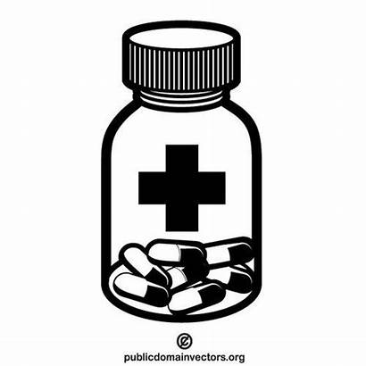 Pill Bottle Medicine Clipart Clip Pills Container