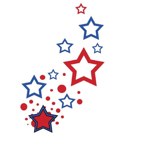 Circle Composition With Hand Drawn Red And Blue Stars Free Image Download