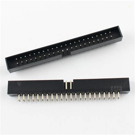 100pcs 2mm 20mm Pitch 44 Pin Straight Male Shrouded Box Header Idc