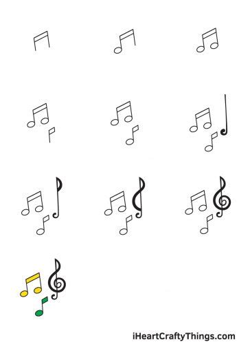 Music Notes Drawing How To Draw Music Notes Step By Step