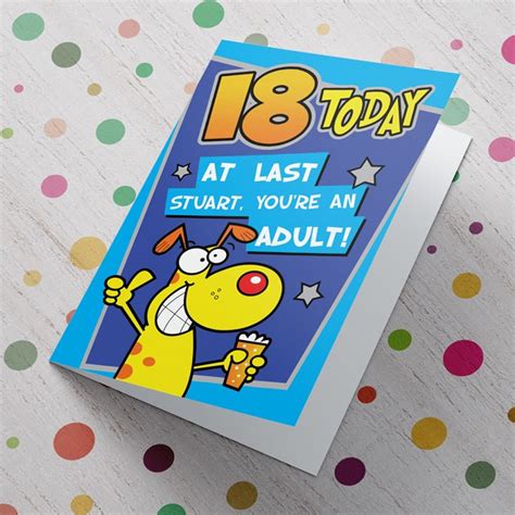 We have thousands of high quality free printable birthday cards! Personalised Birthday Card - 18 Today | GettingPersonal.co.uk