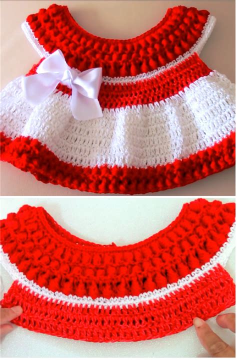 Crochet Cute Christmas Baby Dress Crochet Ideas