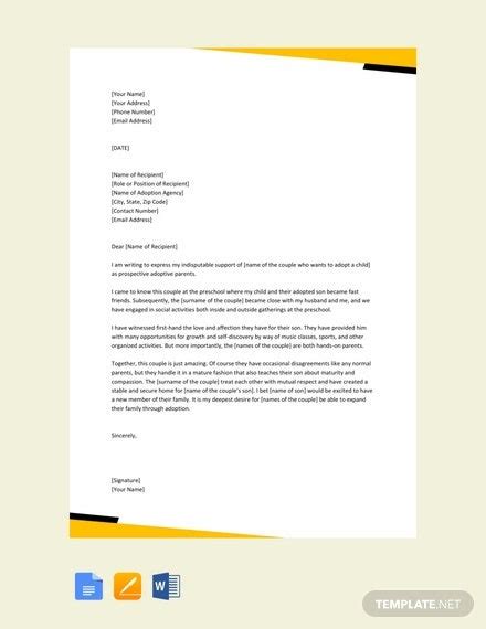 15 Adoption Reference Letter Templates Free Sample Example Format