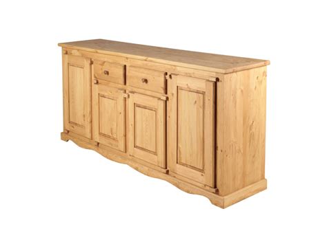 Buffet Rustique En Pin Massif 4 Portes 2 Tiroirs Farm Vente De