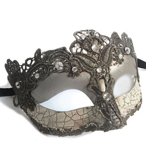 Venetian Lace Mask Gray Lace Mask Beautiful Mask Halloween Accessories