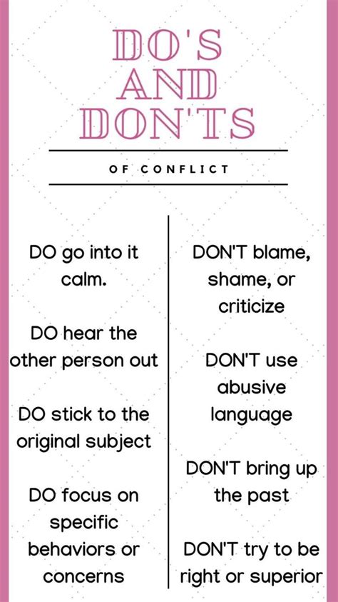 do s and don ts of conflict conflict resolution counseling criticism