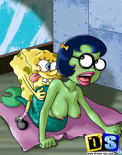 Spongebob Gets Blowjob From Snail Then Bangs Mermaid And Sucks