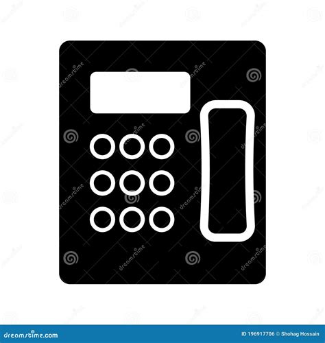 Monochrome Round Phone Icon Stock Vector Illustration Of Technology