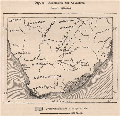 Cape Colony Natal And Adjacent Territories South Africa 1885 Old Map