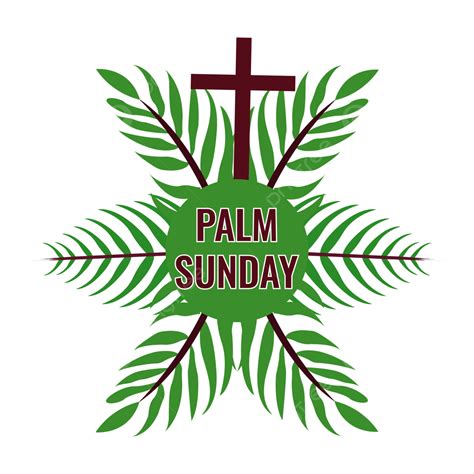 Palm Sunday Religious Clipart Vector Palm Sunday With Cross And Bible