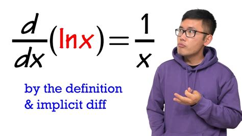 How Do We Know The Derivative Of Ln X Is 1 X The Definition And Implicit Differentiation Youtube