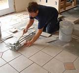 Photos of Ceramic Floor Tile Installation