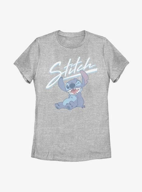 Disney Lilo And Stitch Wink Womens T Shirt Grey Boxlunch
