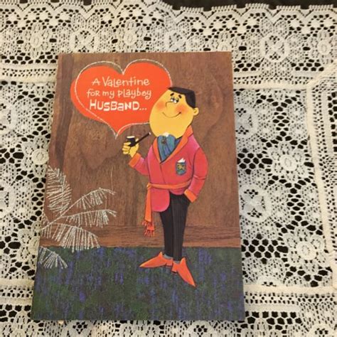 Vintage Greeting Card Valentine Man In Robe Smoking A Pipe Ebay