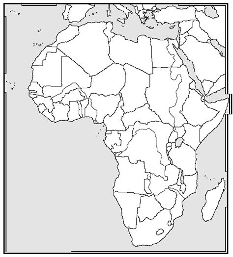 Printable Blank Map Of Africa