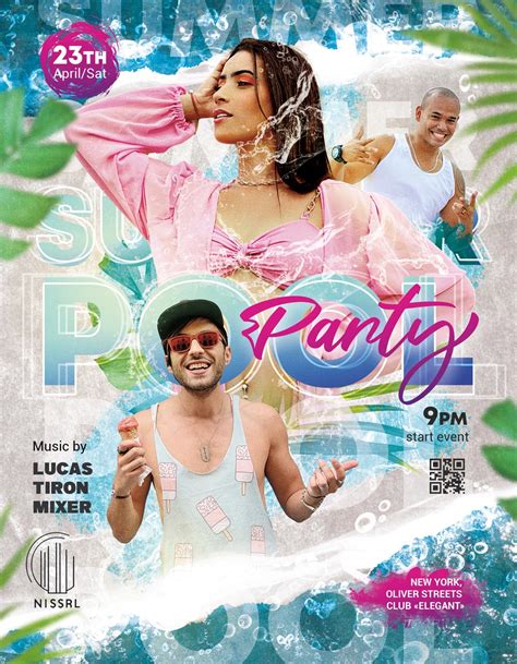 Summer Pool Party Event Flyer Template Freebie Psd Download