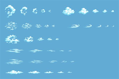 Free Clouds Pixel Art Asset Pack Download