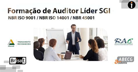 Formação De Auditor Líder Sgi Nbr Iso 9001 Nbr Iso 14001 Nbr Iso