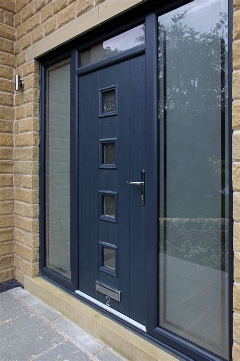 Bespoke Palma Composite Door In Grey With Integrated Side Panels And