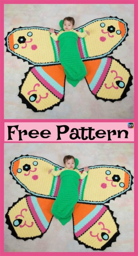 Crochet Butterfly Baby Blanket Free Pattern Diy 4 Ever