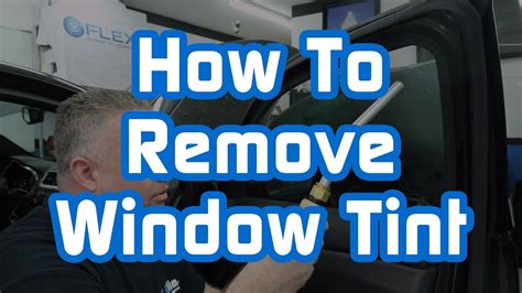 How To Remove Window Tint Youtube