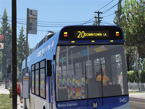 Los Angeles Metro Bus Stop Sign Prop Gta5