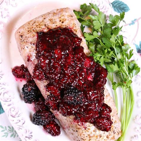 Roasted Pork With Blackberry Sauce 07recipes