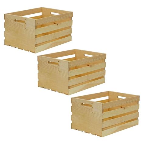 Crates And Pallet 18 In X 125 In X 95 In Large Wood Crate 3 Pack