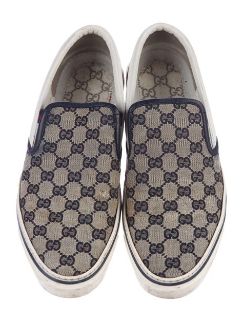 Gucci Gg Canvas Slip On Sneakers Shoes Guc163573 The Realreal