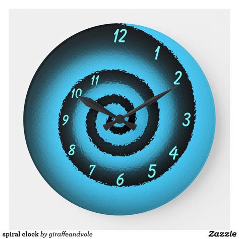 Spiral Clock Zazzle Clock Clock Numbers Clock Face