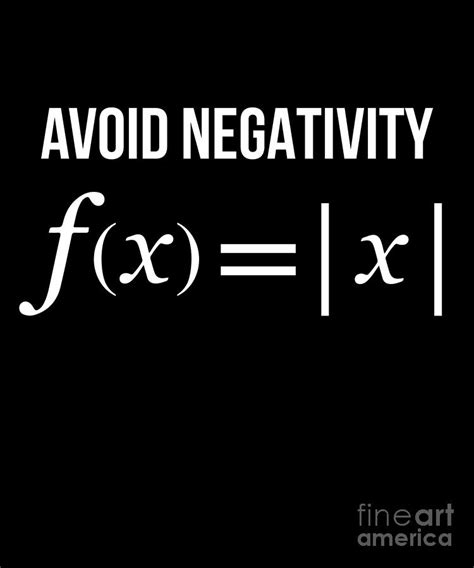 Avoid Negativity Math Equation Funny Math Teacher Design Drawing By Noirty Designs Pixels