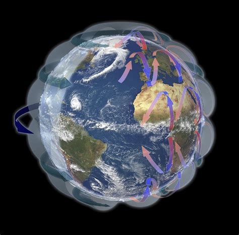 Global Winds Satellite Based Diagram Photograph By Science Photo Library
