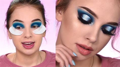 Recreating The Look Dramatic Blue Smokey Eye Makeup Tutorial Youtube