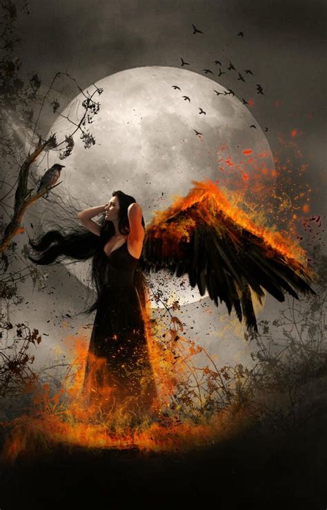 Angel Of Fire By Karinclaessonart On Deviantart Tears Art Angel