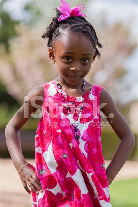 Portrait Of A Cute African American Little Girl Stock Photo Royalty