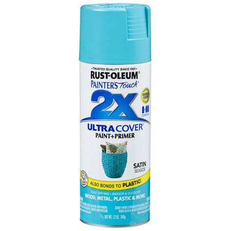 Rust Oleum 12 Oz 2x Satin Seaside Spray Paint And Primer 334095