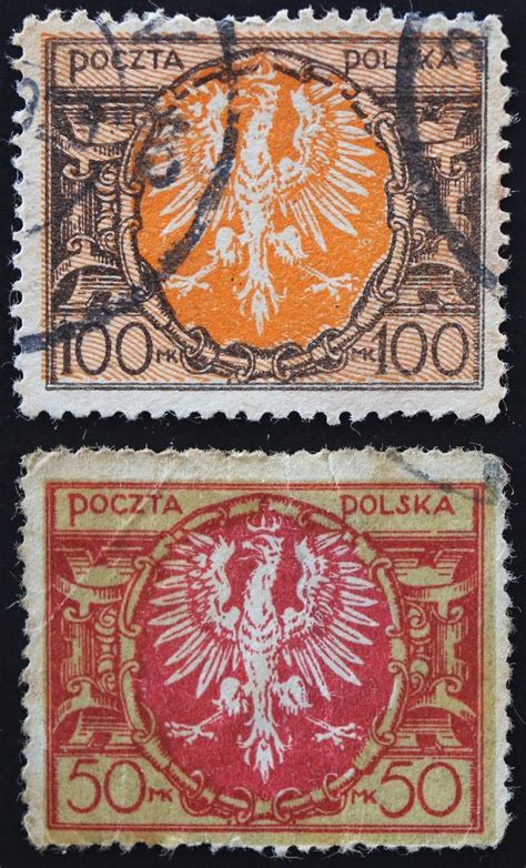 Poland Coat Of Arms Postage Stamp Set Polish 1921 Used Etsy Stamp