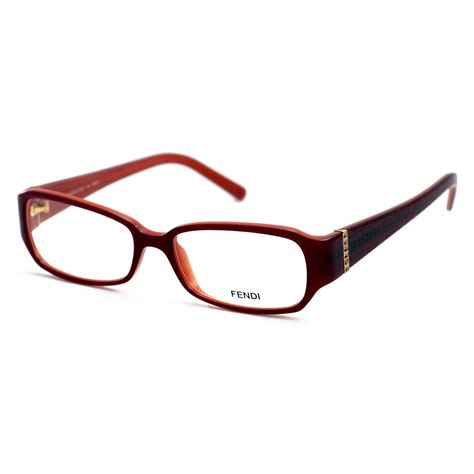 Fendi Eyeglasses Women Red Frames Rectangle 51 16 135 F777r 613