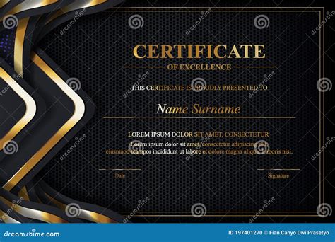 Creative Certificate Of Appreciation Award Template Stock Vector