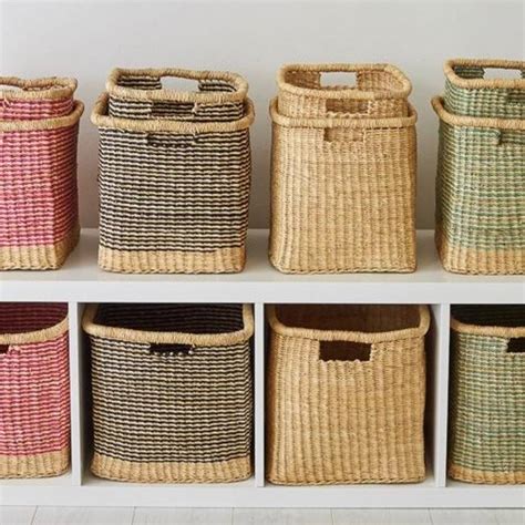 Square Handwoven Storage Baskets By The Basket Room 