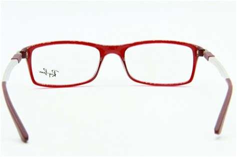 New Ray Ban Rb 7017 5773 Red Eyeglasses Authentic Frame Rx Rb7017 52 17 Eyeglass Frames