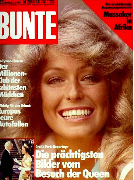 Farrah Smiles On The Cover Of Bunte Magazine Tuesday Specials Farrah