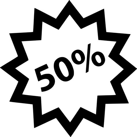 Fifty Percent Off Savings Save Tag Svg Png Icon Free Download 549492
